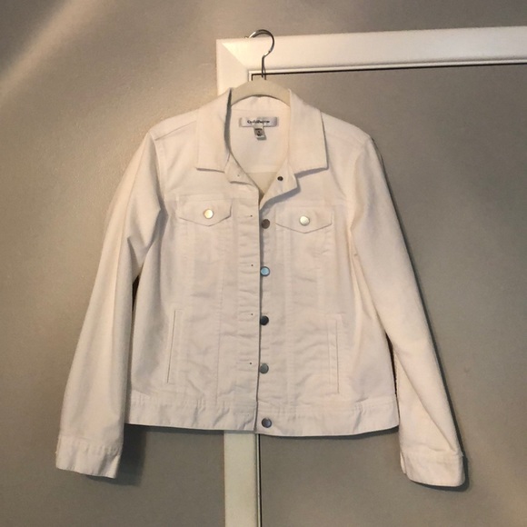 croft & barrow Jackets & Blazers - Croft & Barrow jean jacket stretch white